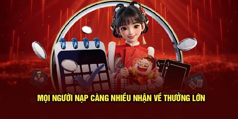 Mọi người nạp càng nhiều nhận về thưởng lớn